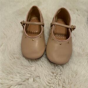 Zara Beige Kids Dress Shoes with Strap